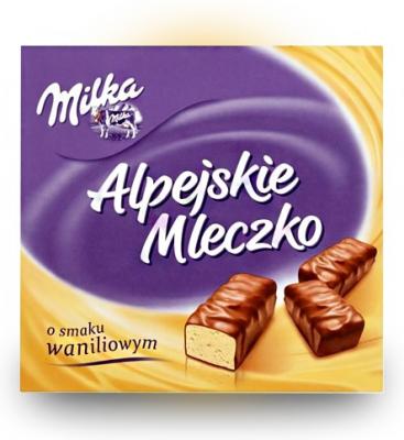 Шоколадные конфеты Milka Alpine Milk Vanilla Cream 330 грамм