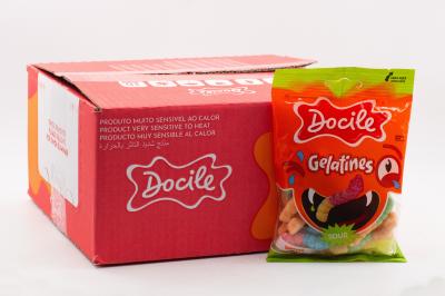 Жевательный мармелад Docile Sourworms (Червячки со вкусом ягод и фруктов) 80г